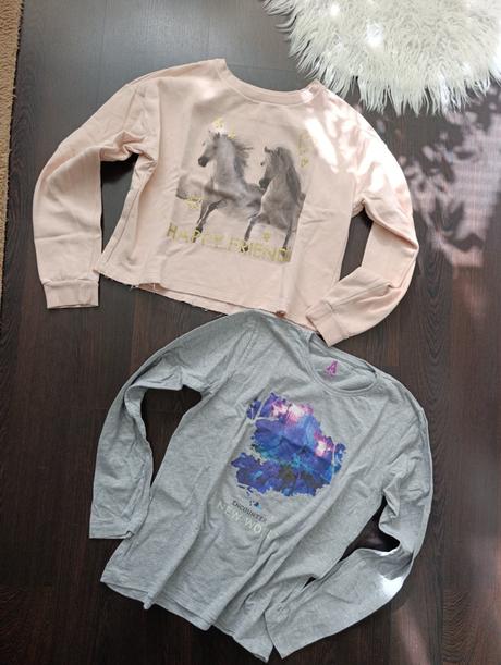 Dievčenský set mikina a tričko, h&m,158