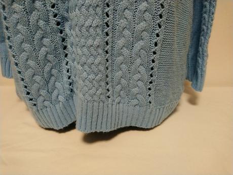 Dámsky modrý pulóver so vzorom, xxxl