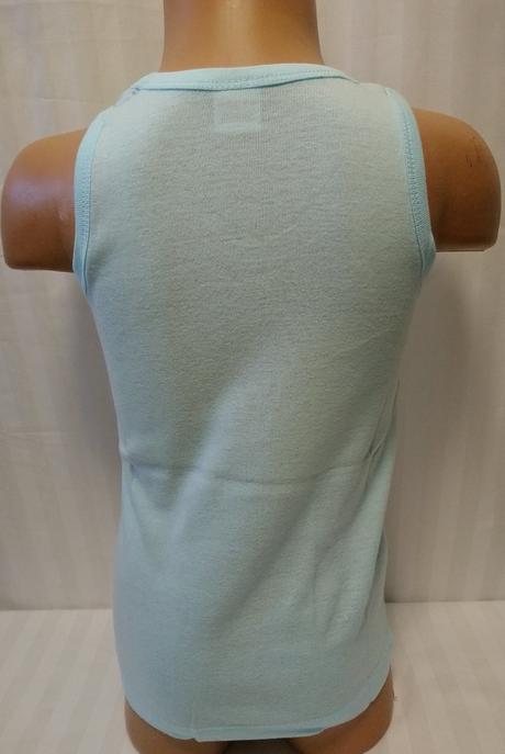 Dievčenské modré tielko s motívom happy, v&k, 122, 122