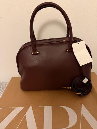 Zara ..nova burgundy kabelka s visackou, zara