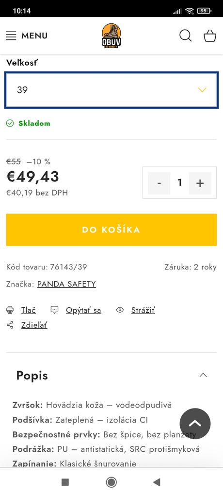 Pracovná obuv, 39, 39