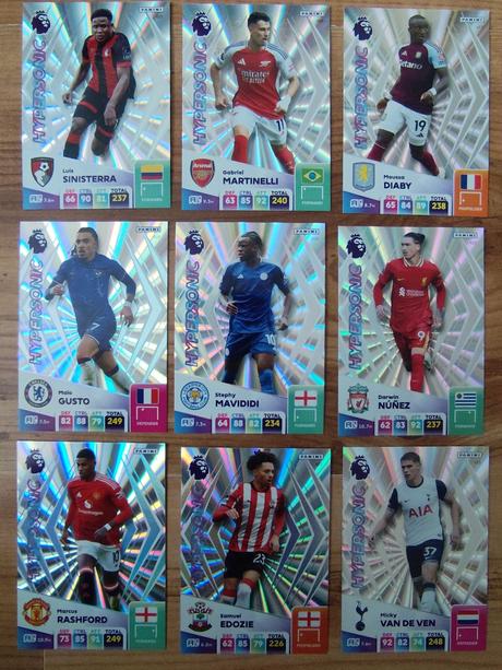 Futbalové kartičky premier league 2025 hypersonic,