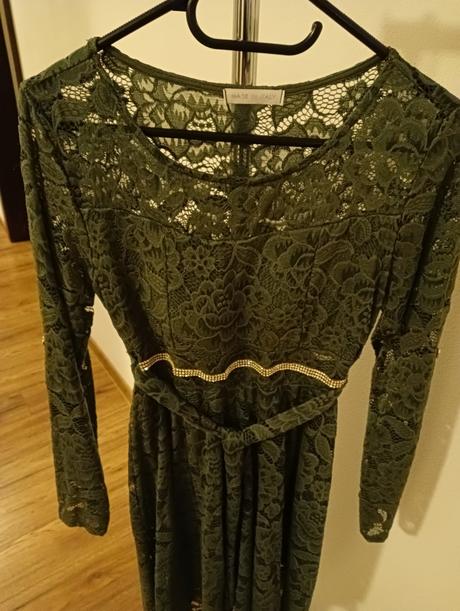 Šaty- zelená čipka, s