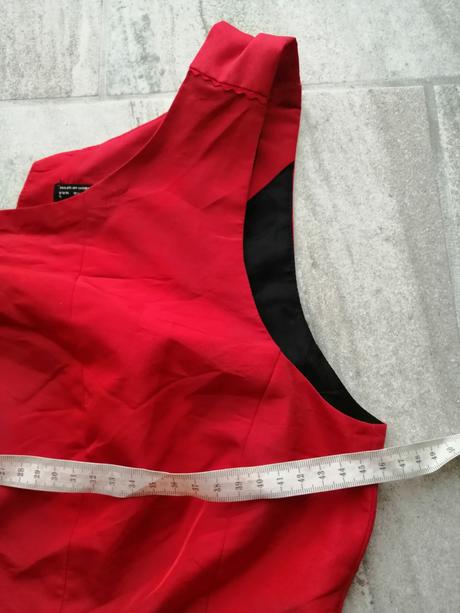 Červené taftové šaty zara,vm-l, zara,l