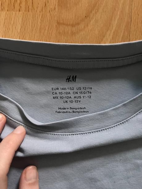 Bledomodré dievčenské tričko h&m, h&m,146
