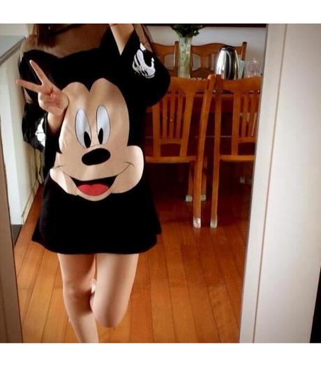 Predlzene tricko mickey, l / m