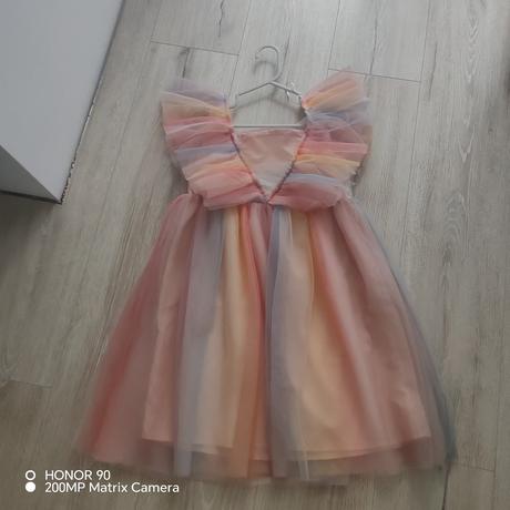 Šaty dúhové, h&m,128
