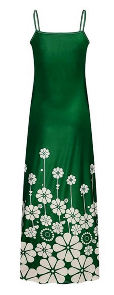 Zeleno biele maxi šaty, v. m/l, l