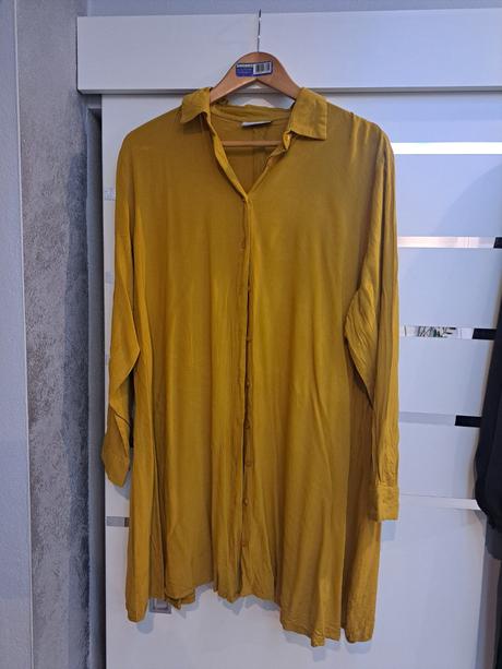 Horčicová dlhá košela, 48