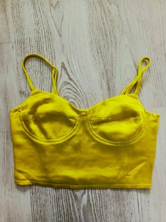 Saténovy crop top, new yorker,32