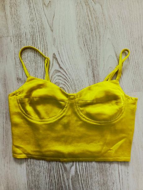 Saténovy crop top, new yorker,32