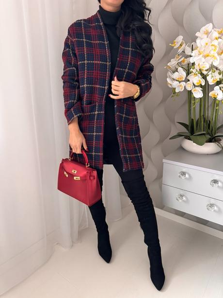 Milano - káro prechodný blazer, m