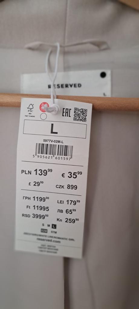 Blejzer, reserved,l