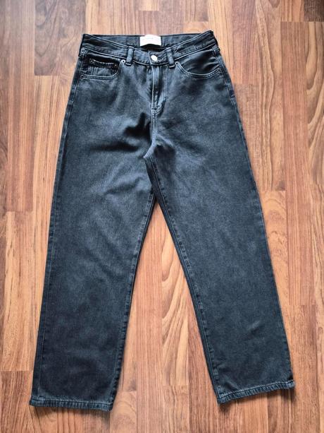 Nové čierne baggy rifle abercrombie 152 / 158, abercrombie&fitch,152