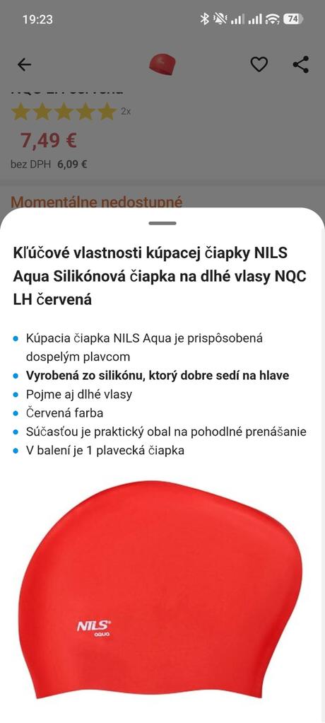 Silikónová čiapka na dlhé vlasy, 