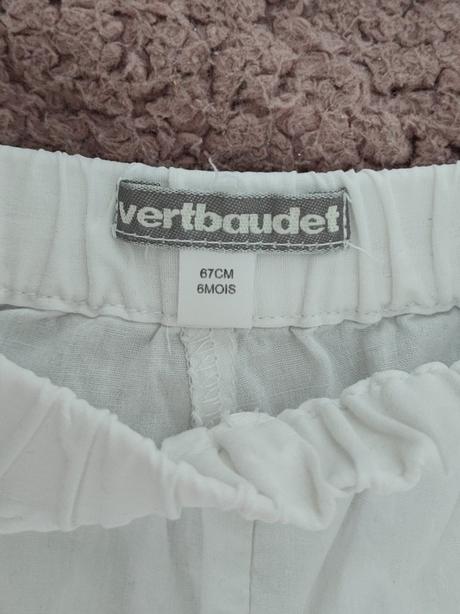 Biele šortky, vertbaudet,74