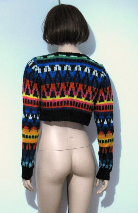 Farebný crop svetrík - bolerko, m