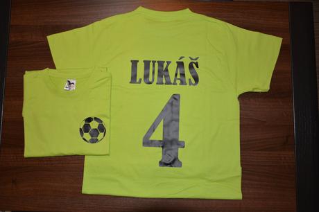 Dresy na tričkách pre deti s menom a číslom, 110 - xxxl