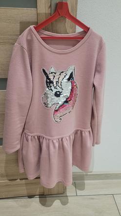 Koníkové šaty s flitrami, 134