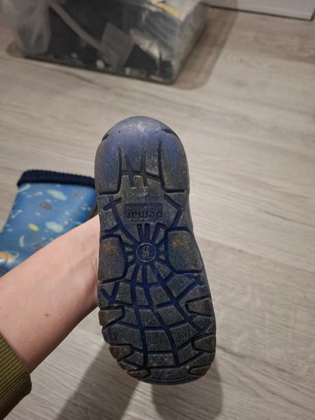 Modré gumové čižmy s vložkou, demar,26