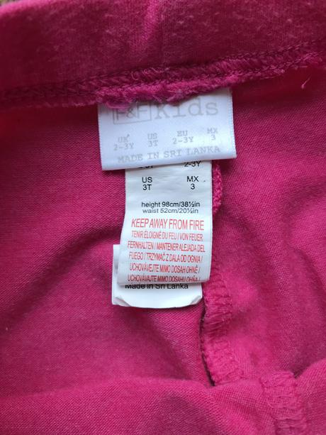 7/8 leginy zn.f&f velkost na 2-3 rokov, f&f,98