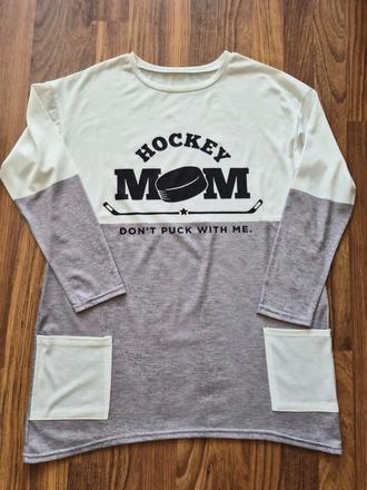Tričko - tunika hockey mom, s