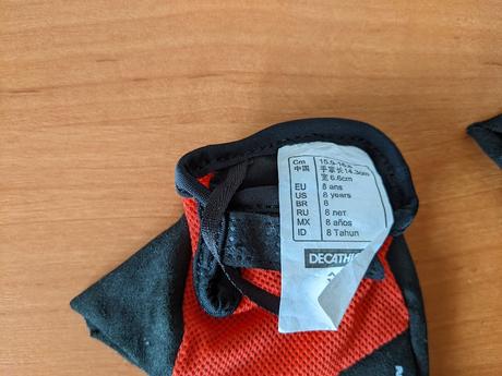 Detské cyklistické rukavice, decathlon,110