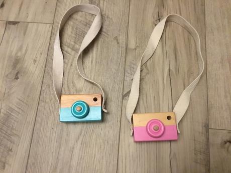2ks dizajnový drevený fotoaparát, 