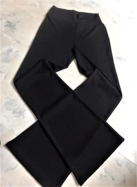 Rozšírené nohavice s vysokým pásom, l