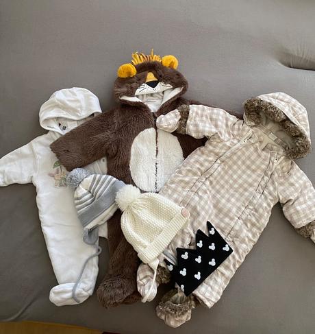 3x overal kombineza 2x ciapka 1x korunka celenka, h&m,62