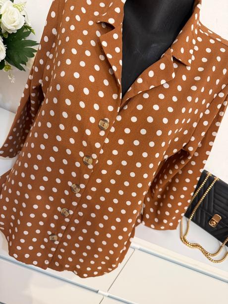 Bodkovaná blúzka only classy chic, only,40