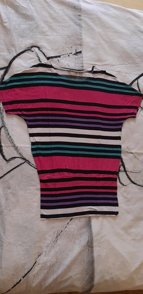 Farebné prúhované tričko 146/152, lindex,152