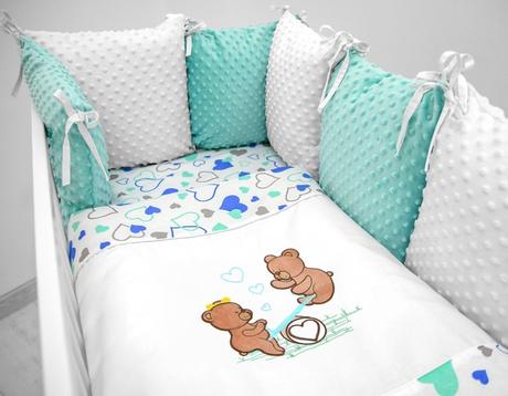 Vankúšikový mantinel s minky s obliečkami, šírka (cm): 90,dĺžka (cm): 120