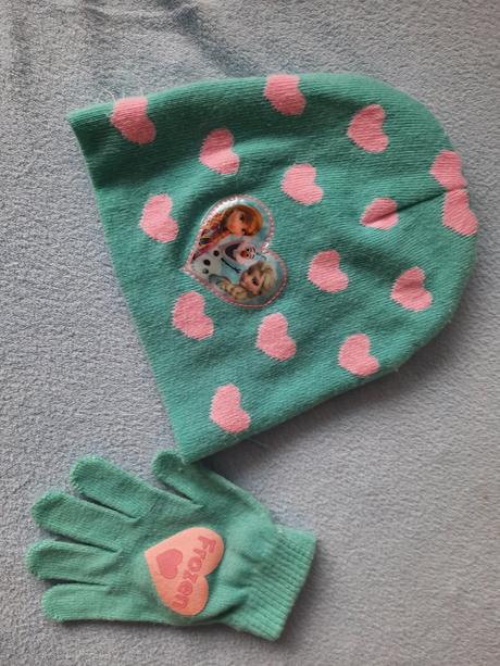 Ciapka + rukavice elza, disney,92
