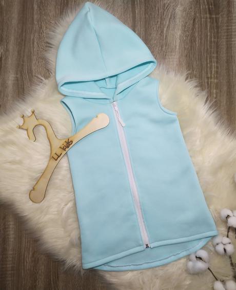 Tepláková vesta- hrubá, 86 - 128