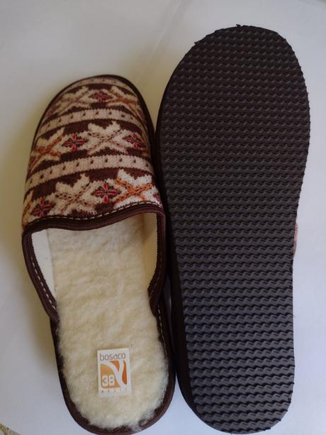 Zateplené papuče s ovčou vlnou, 38
