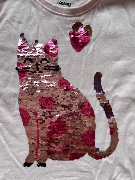 Tričko s premieňacou mačičkou, sinsay,104