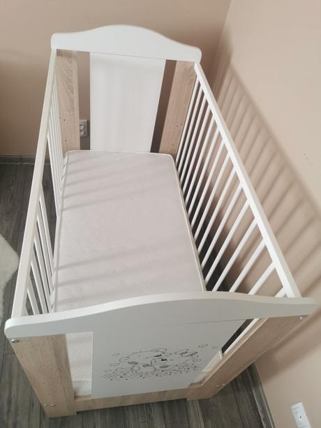 Detská postieľka s bonusom prebal pultom na komodu, šírka (cm): 65,dĺžka (cm): 120