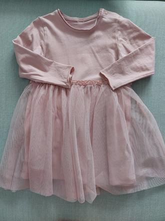 Svetloruzove saty 1x oblecene, h&m,92