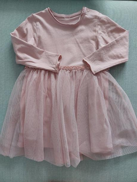 Svetloruzove saty 1x oblecene, h&m,92