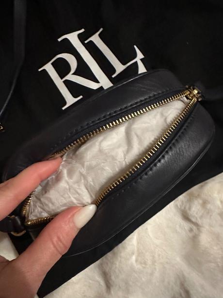 Kožená kabelka ralph lauren, ralph lauren