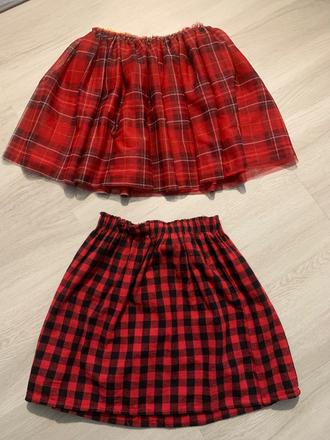 Karovaná sukňa, h&m,134