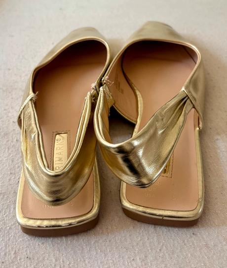 Zlaté slingback balerínky, primark,36