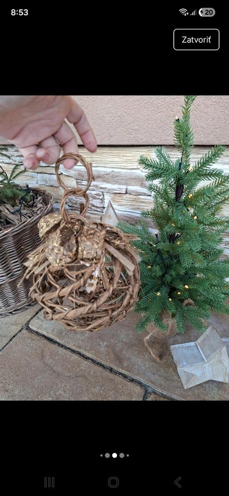 Nadherna prutena velka dekoracná guĺa-banka, 