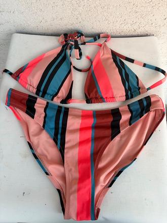 Vesele pruhovane pruzkovane plavky bikiny pc 40w, m