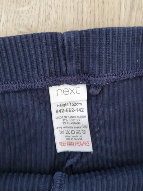 Legíny bavlnené vrúbkované next tmavo modré, next,152