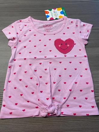 Tričko losan srdiečko, losan,92 / 98 / 104 / 110 / 122