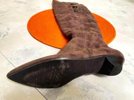 Vysoké semišové čižmy, 38