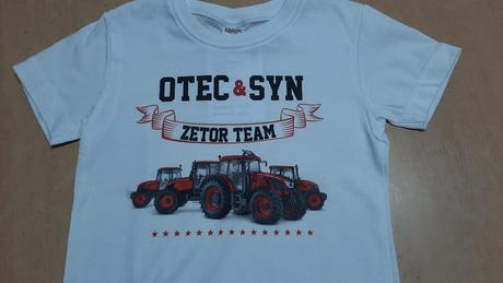 Detské tričko - otec a syn zetor team, 104 / 146
