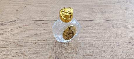 Sklenená fľaštička - 15 ml - zlatá, 